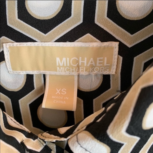 Michael Kors Geometric Button Down Top XS - Picture 7 of 7